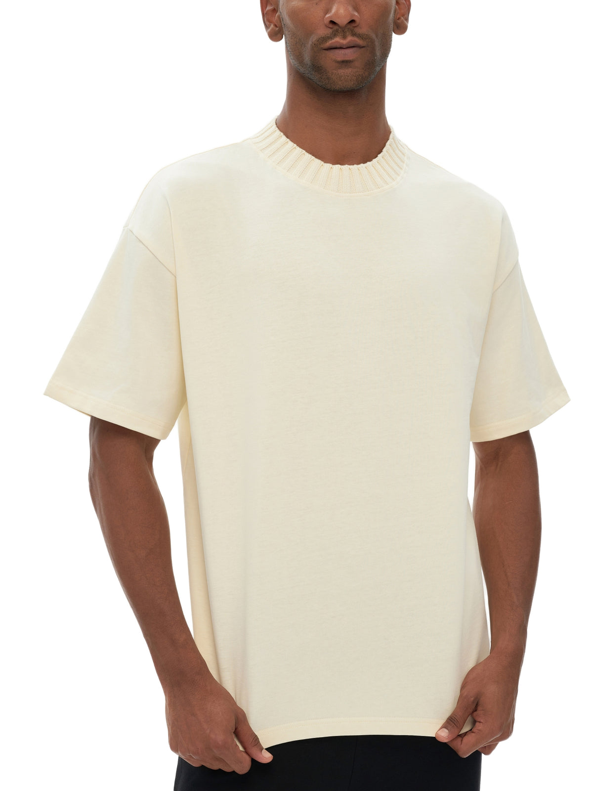 T-shirt tricoté épais à col rond