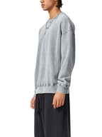Sweat-shirt oversize délavé neige