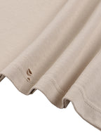 T-shirt boxy classique à bords effilochés