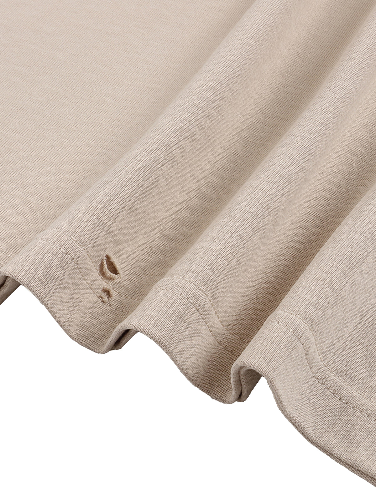 T-shirt boxy classique à bords effilochés