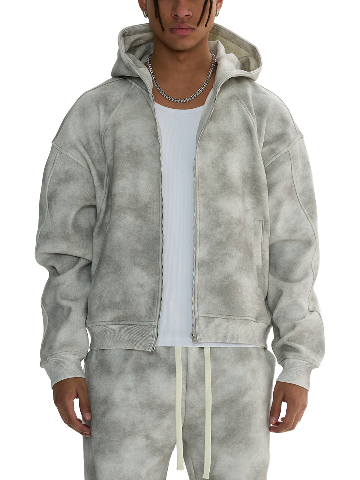 Sweat à capuche zippé en polaire