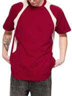 T-shirt en coton à empiècements contrastés