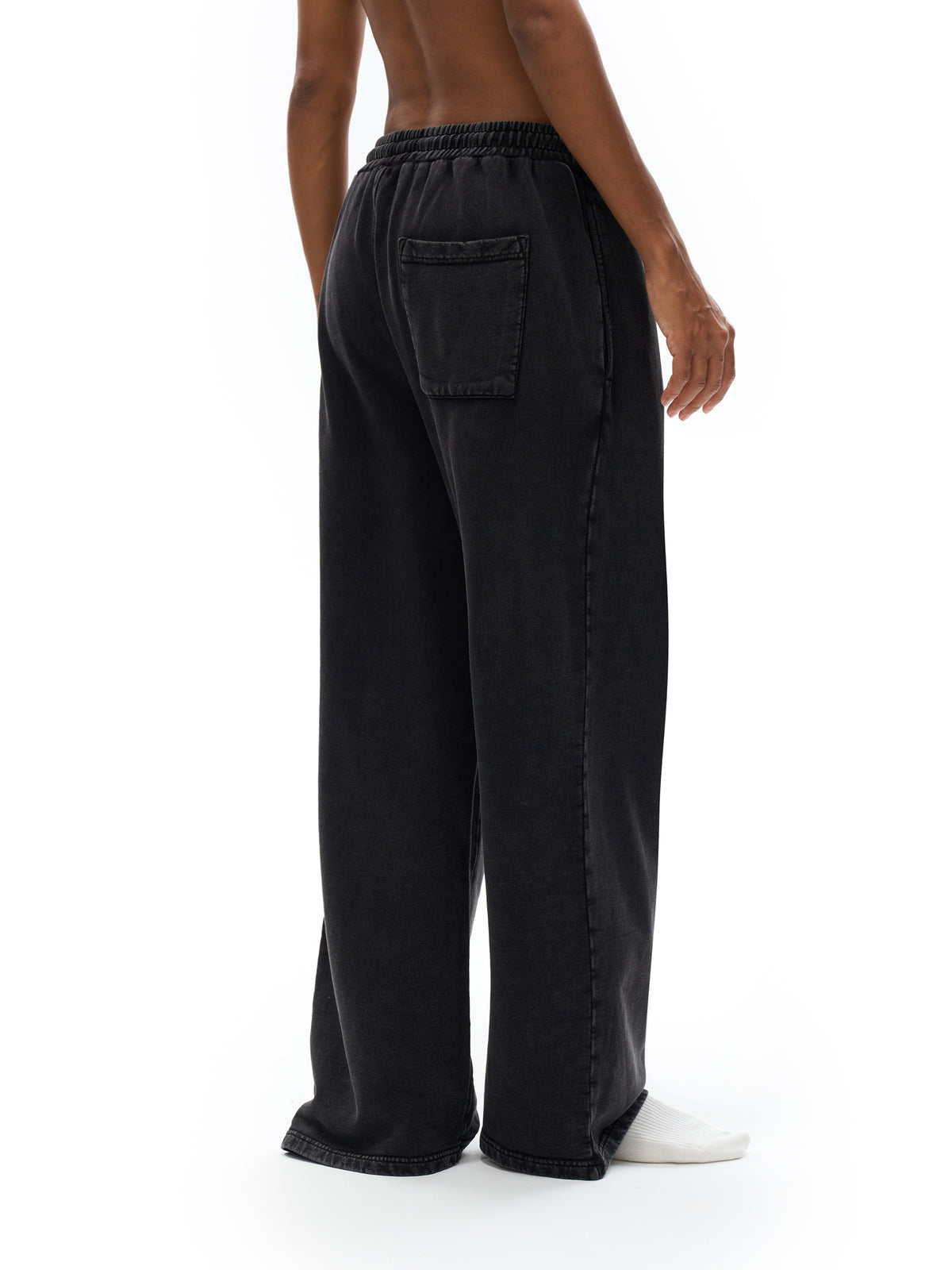 Pantalon droit délavé effet neige