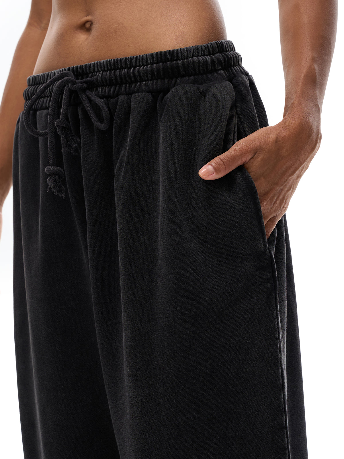 Pantalon droit délavé effet neige