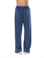Pantalon droit délavé effet neige