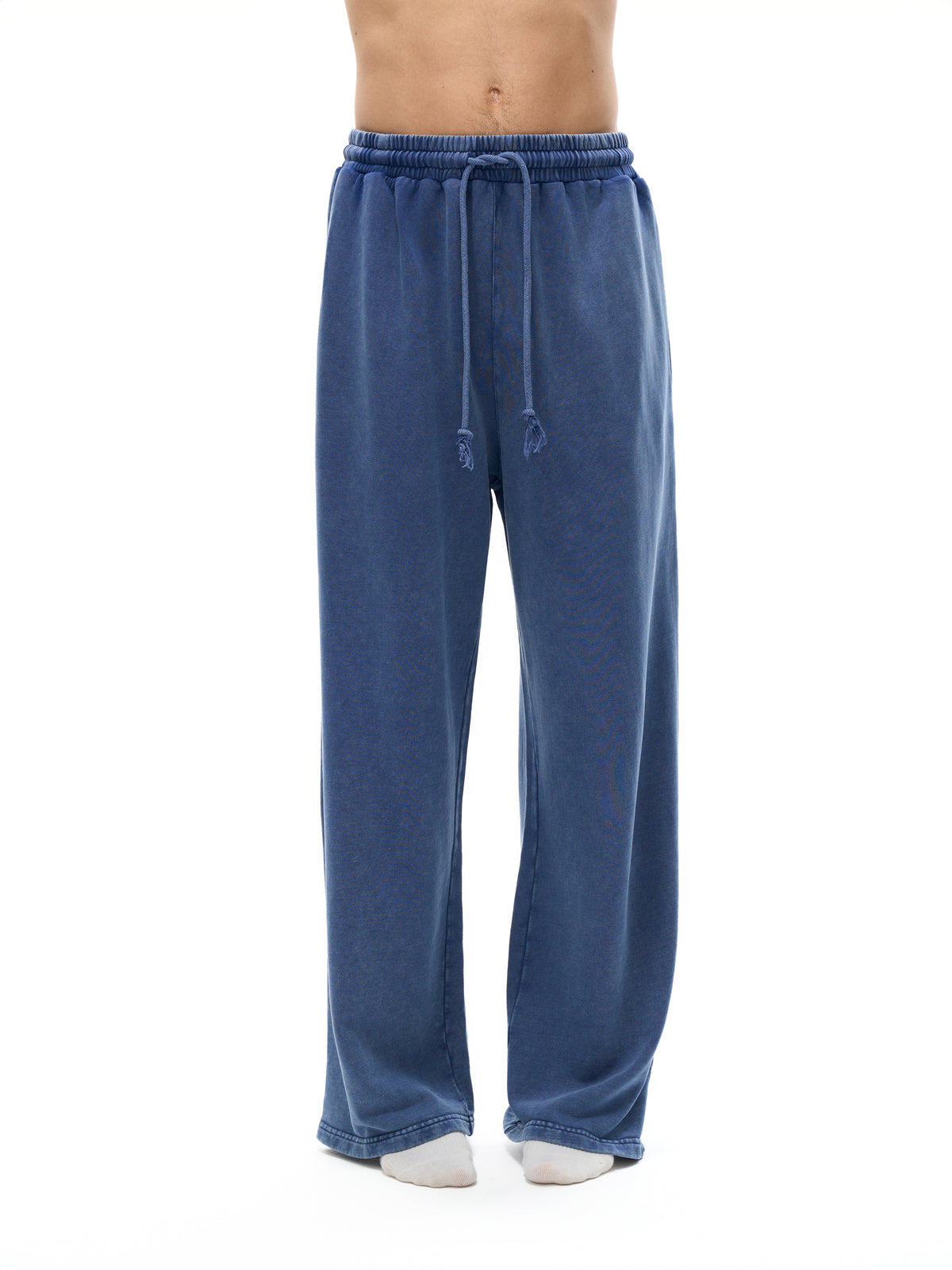 Pantalon droit délavé effet neige