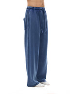 Pantalon droit délavé effet neige
