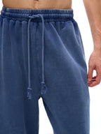 Pantalon droit délavé effet neige
