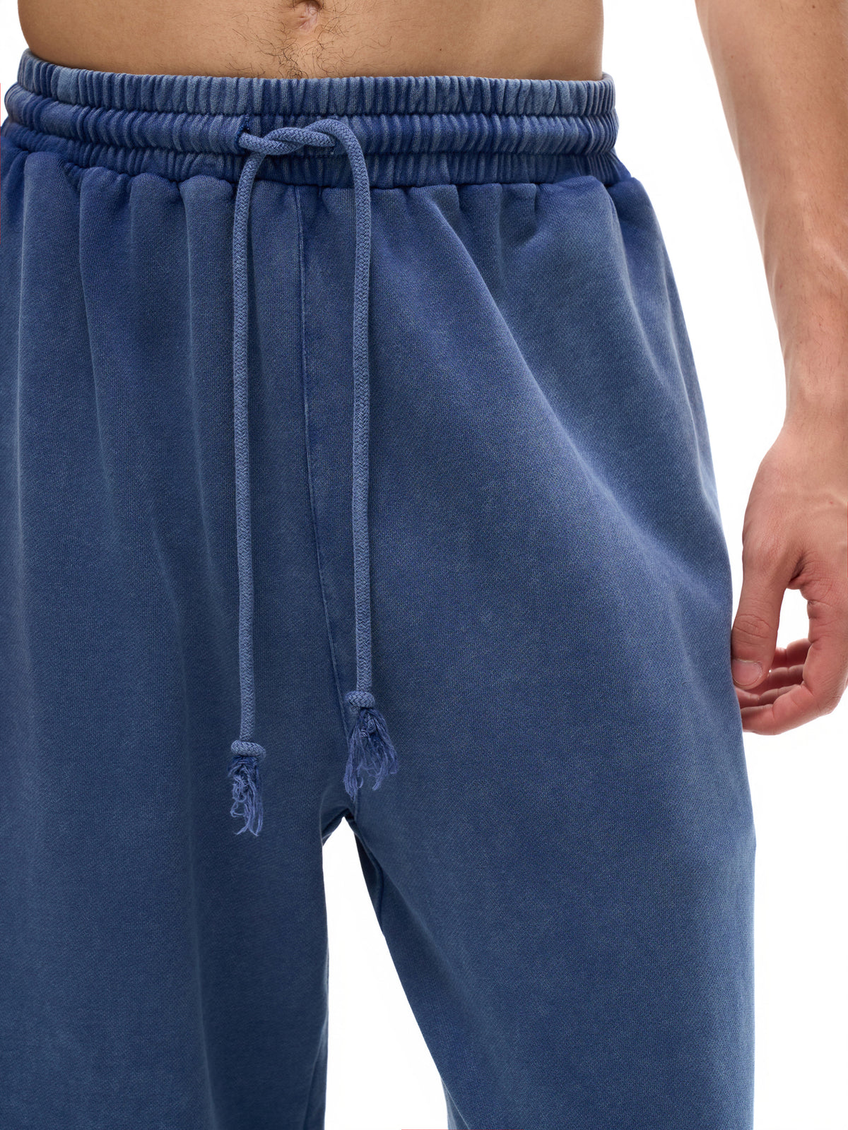 Pantalon droit délavé effet neige