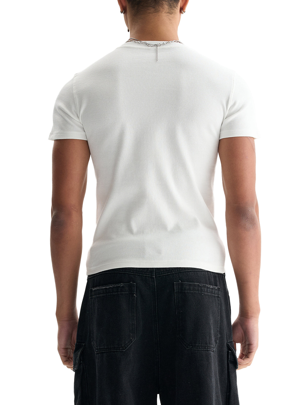 Crop top moulant côtelé homme : style urbain