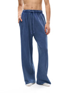 Pantalon droit délavé effet neige