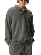 Sweat-shirt à col polo épais