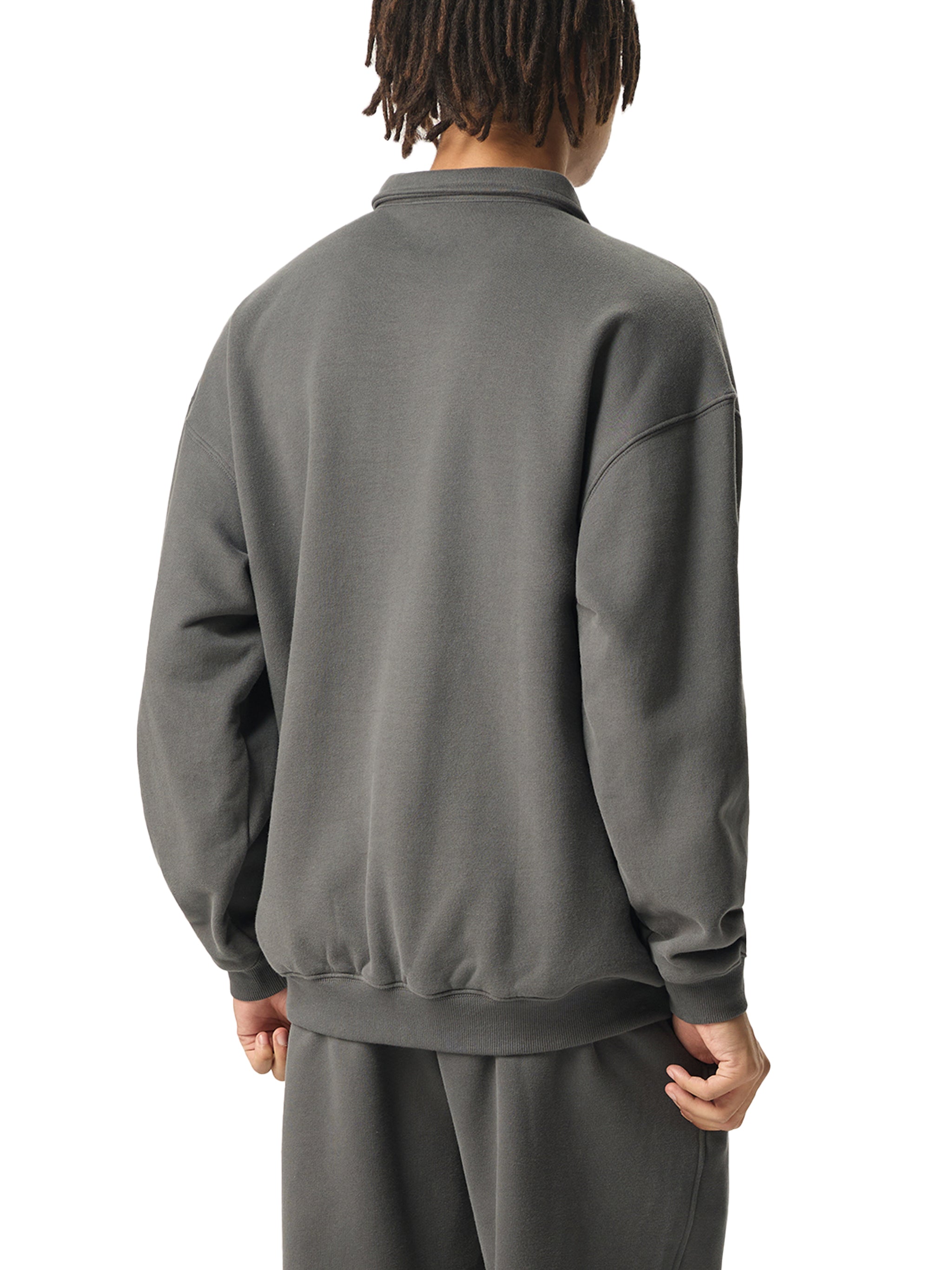 Sweat-shirt à col polo épais