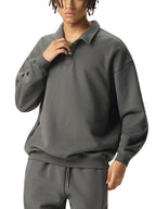 Sweat-shirt à col polo épais