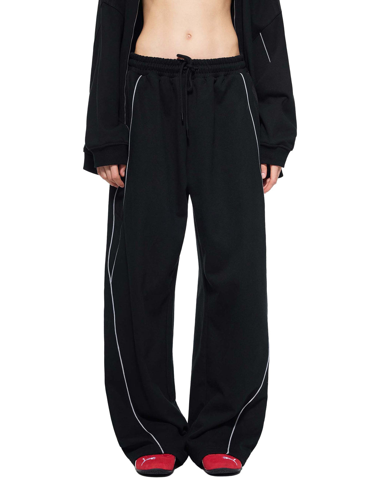 pantalons de jogging droits rayés