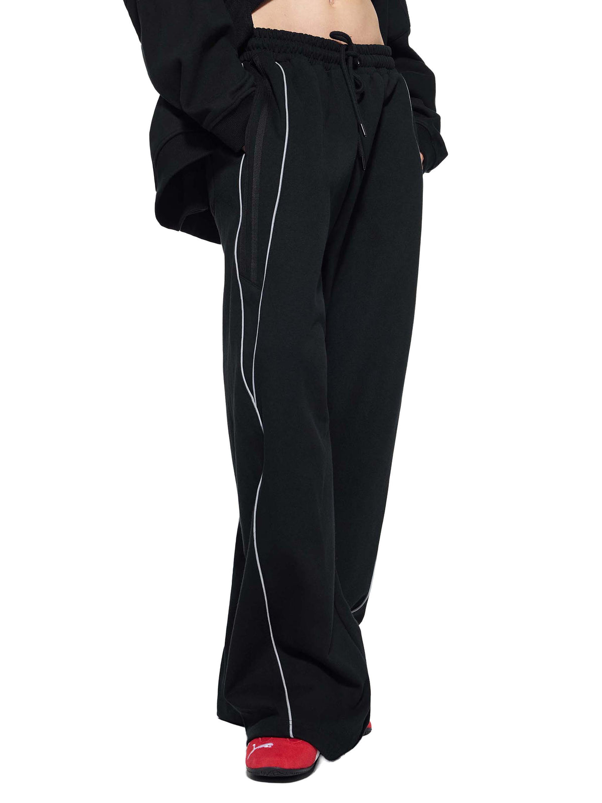 pantalons de jogging droits rayés
