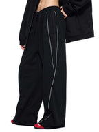 pantalons de jogging droits rayés