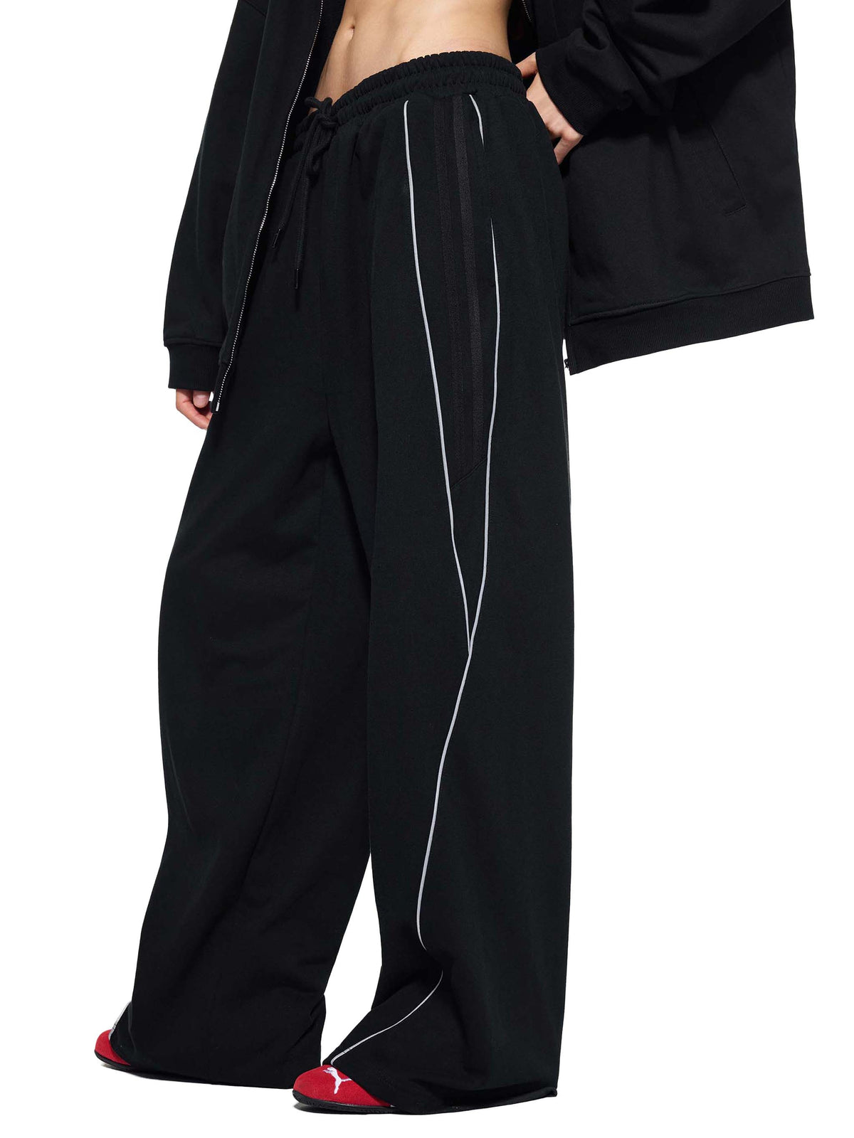 pantalons de jogging droits rayés