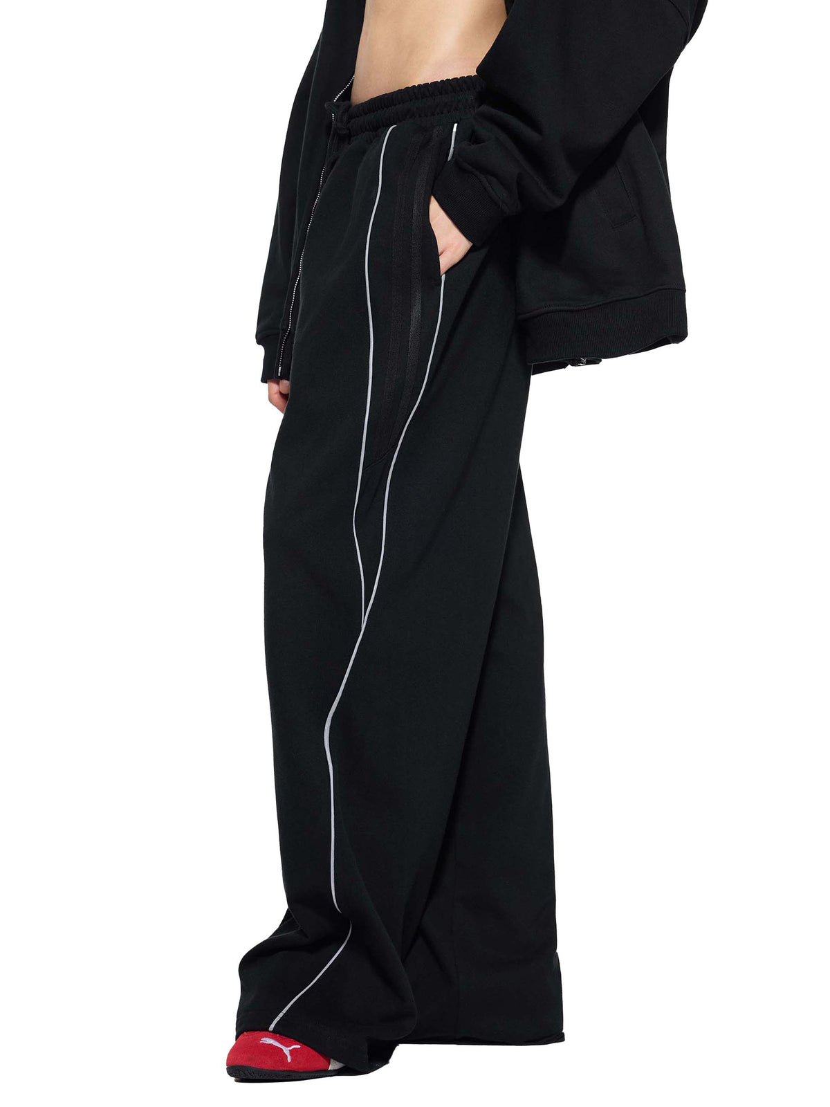 pantalons de jogging droits rayés