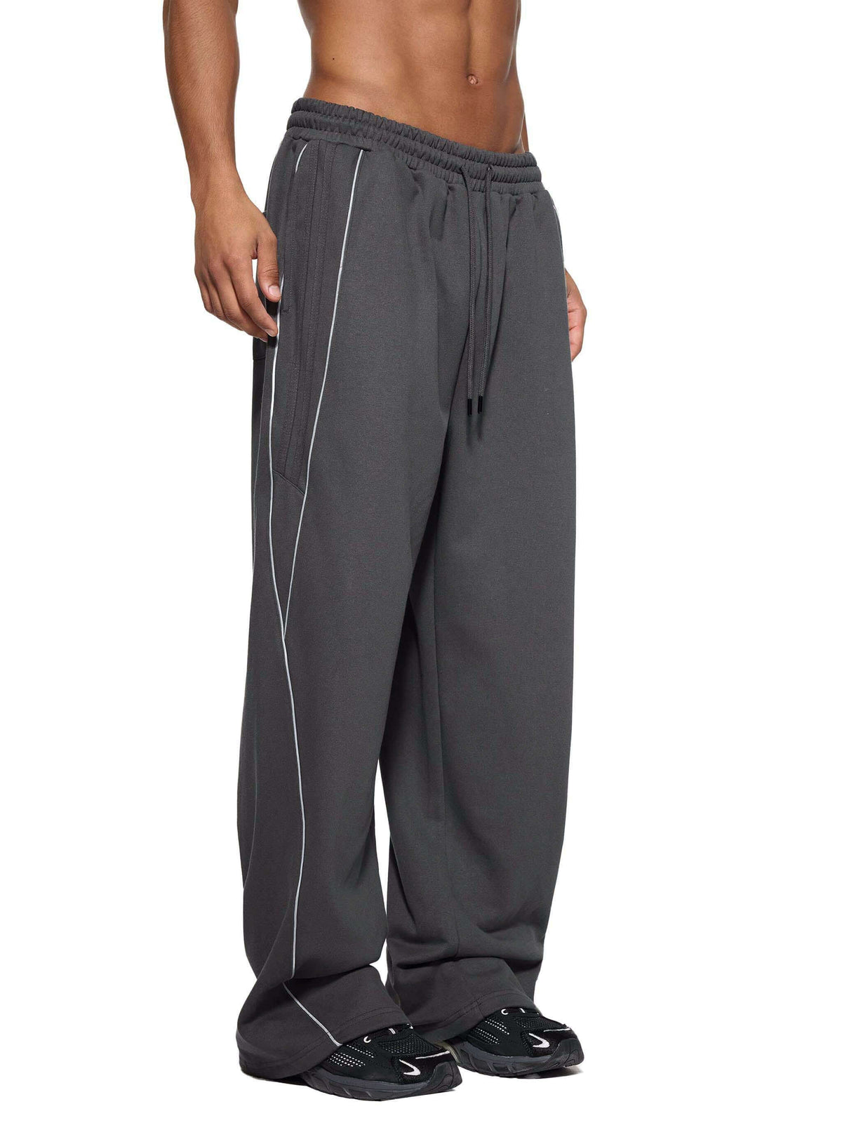 pantalons de jogging droits rayés