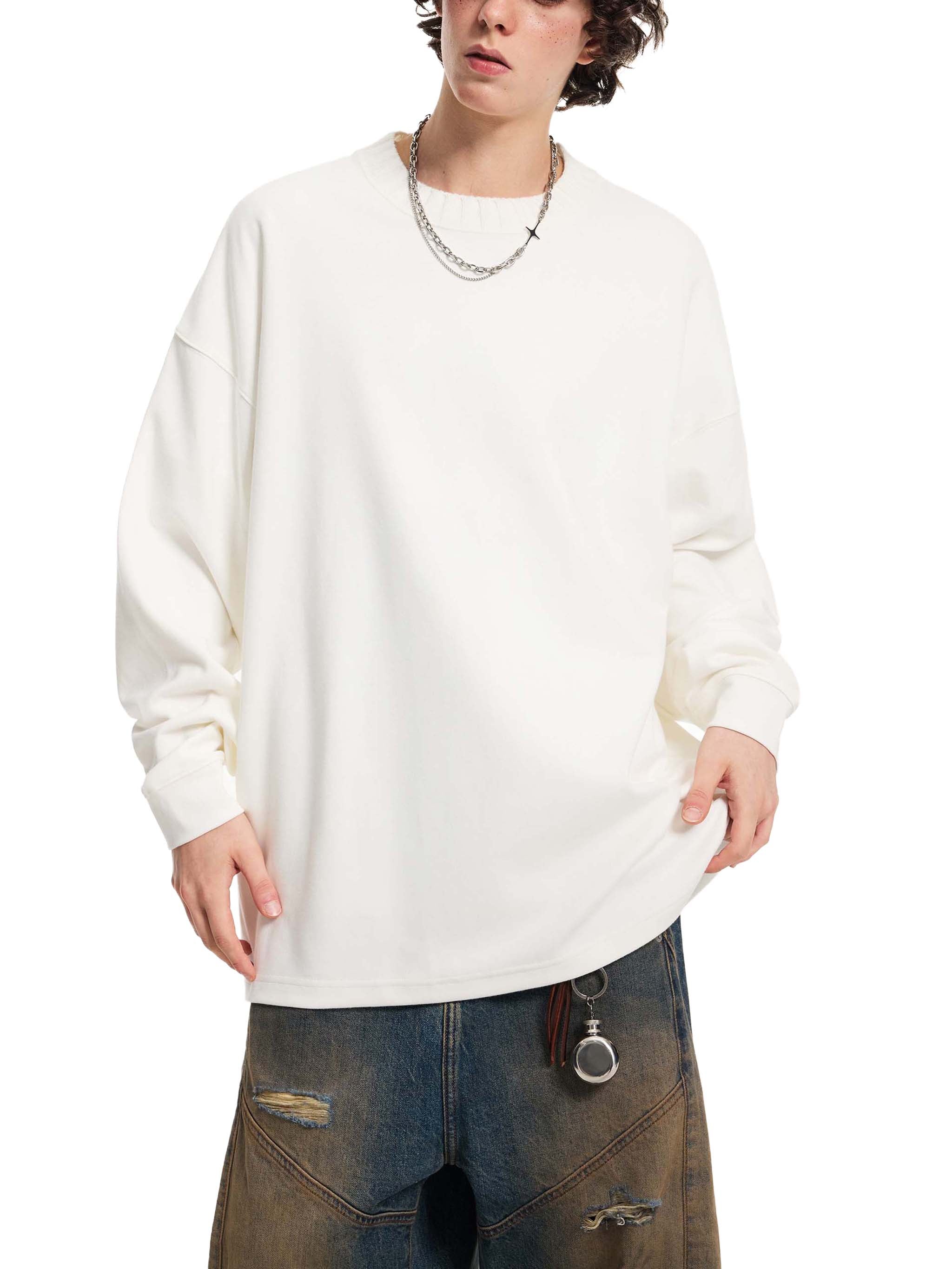 Sweat-shirt oversize à col rond
