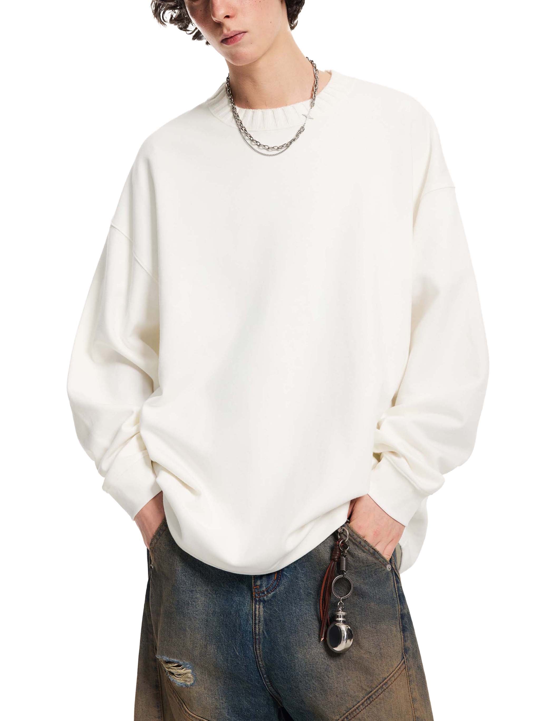Sweat-shirt oversize à col rond