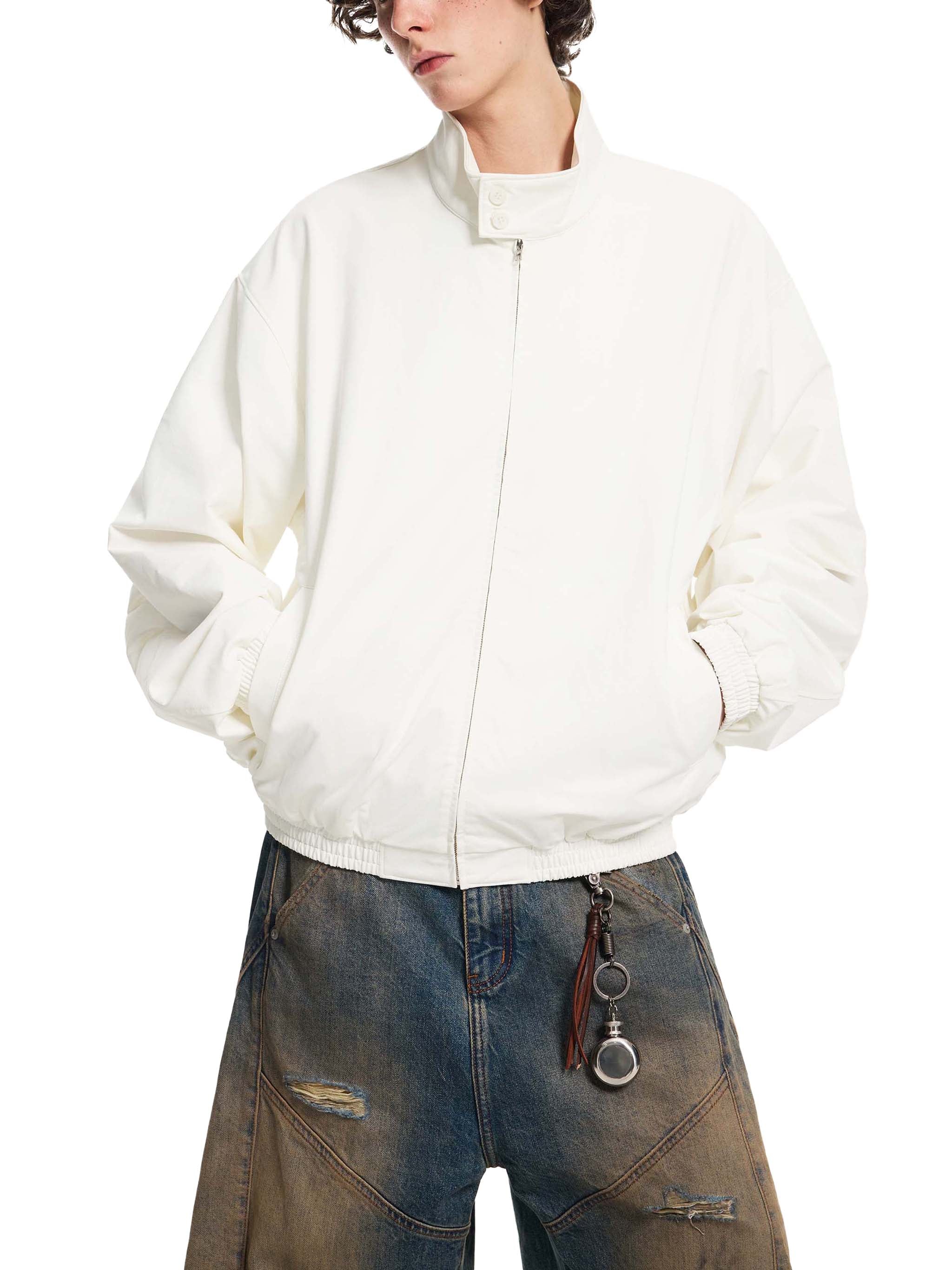 blouson aviateur à col montant