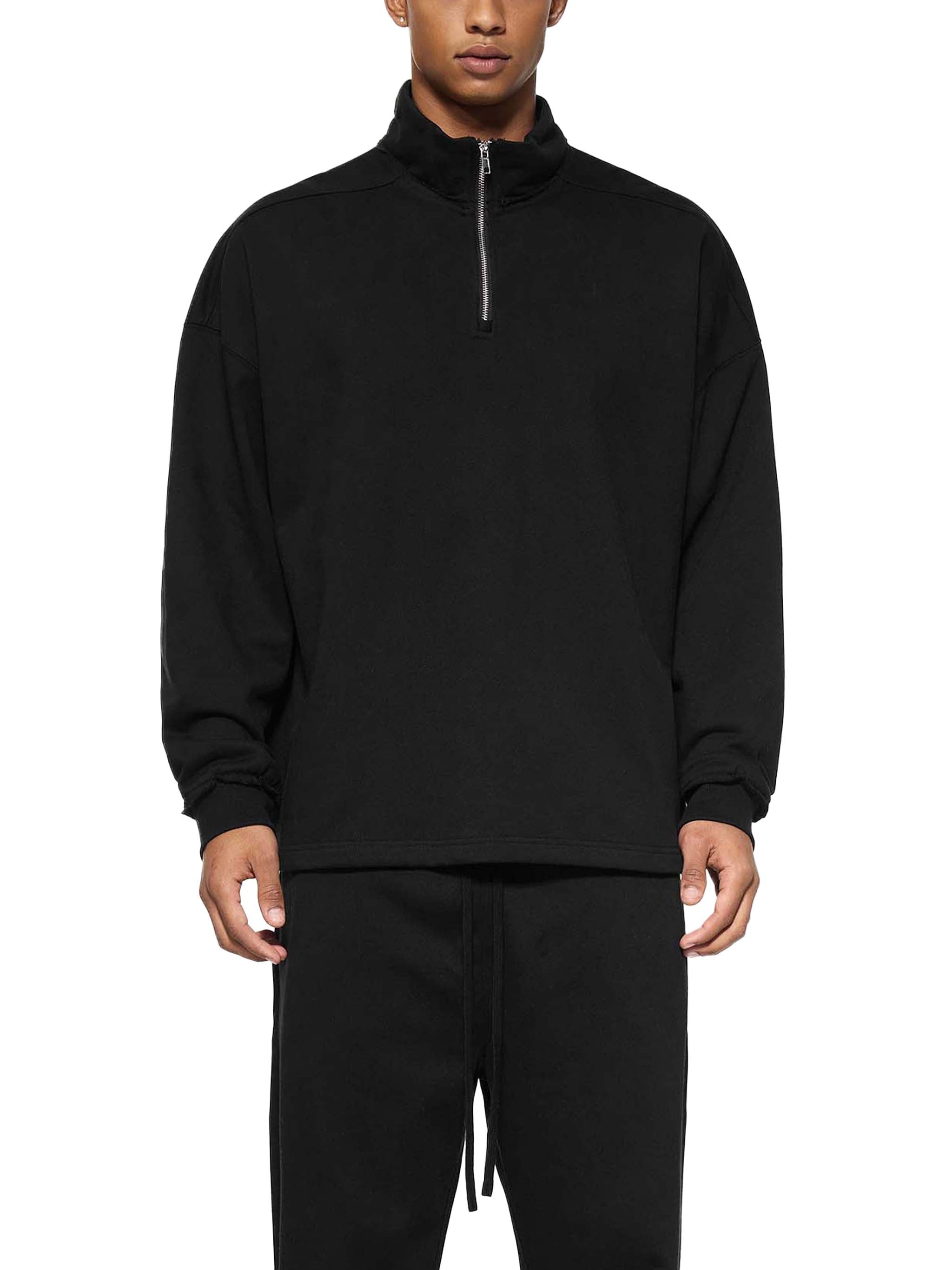 Sweat-shirt polaire à demi-zip