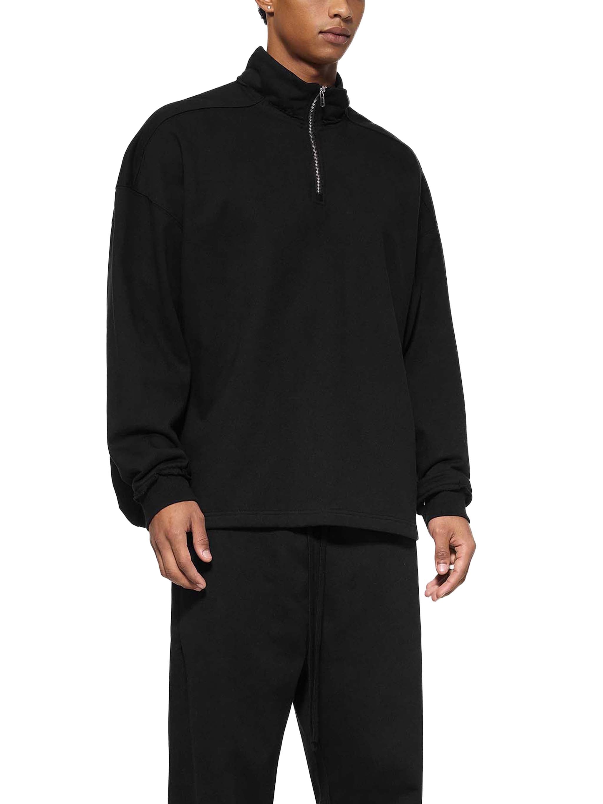 Sweat-shirt polaire à demi-zip