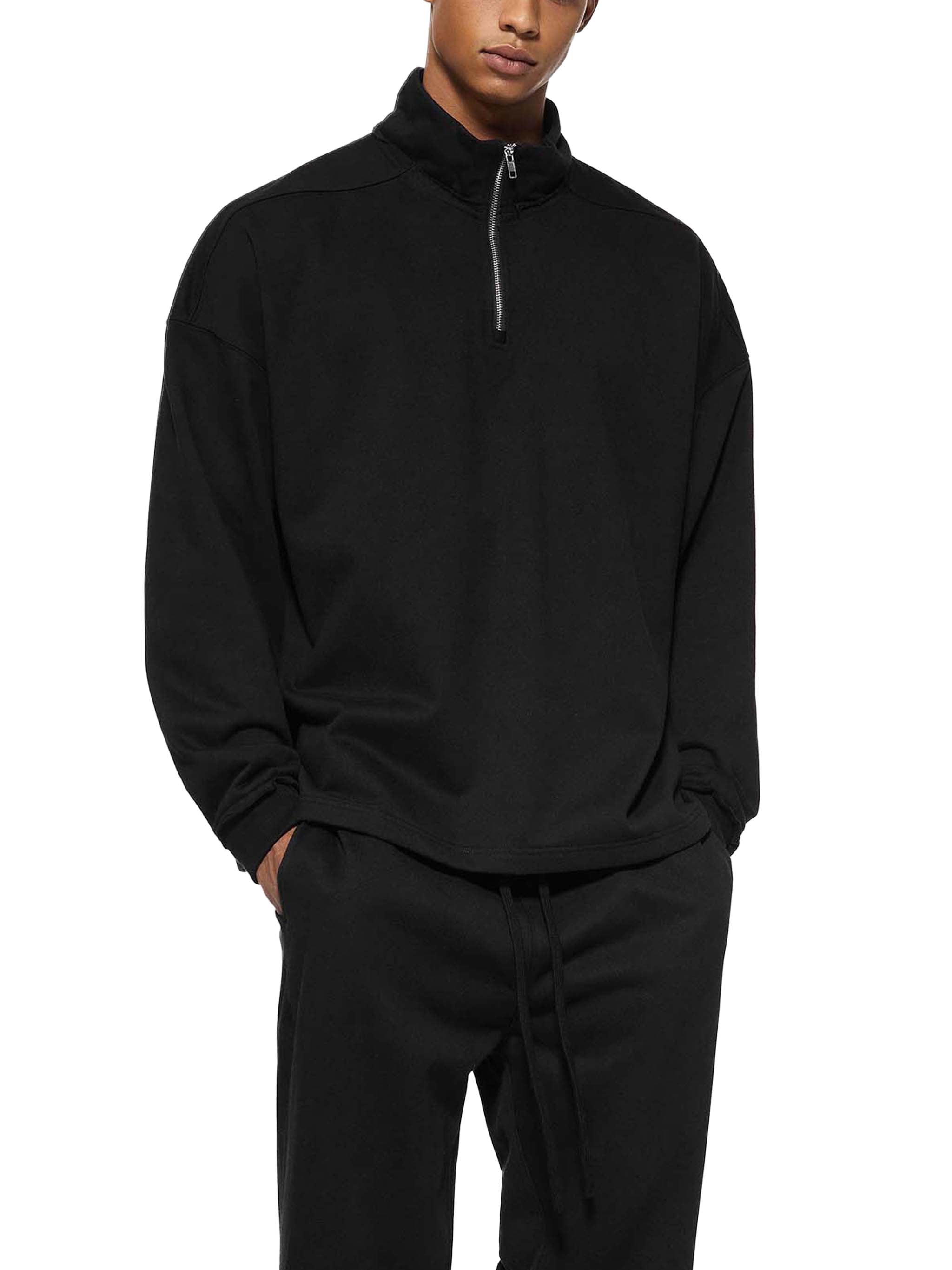 Sweat-shirt polaire à demi-zip
