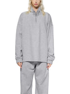 Sweat-shirt polaire à demi-zip