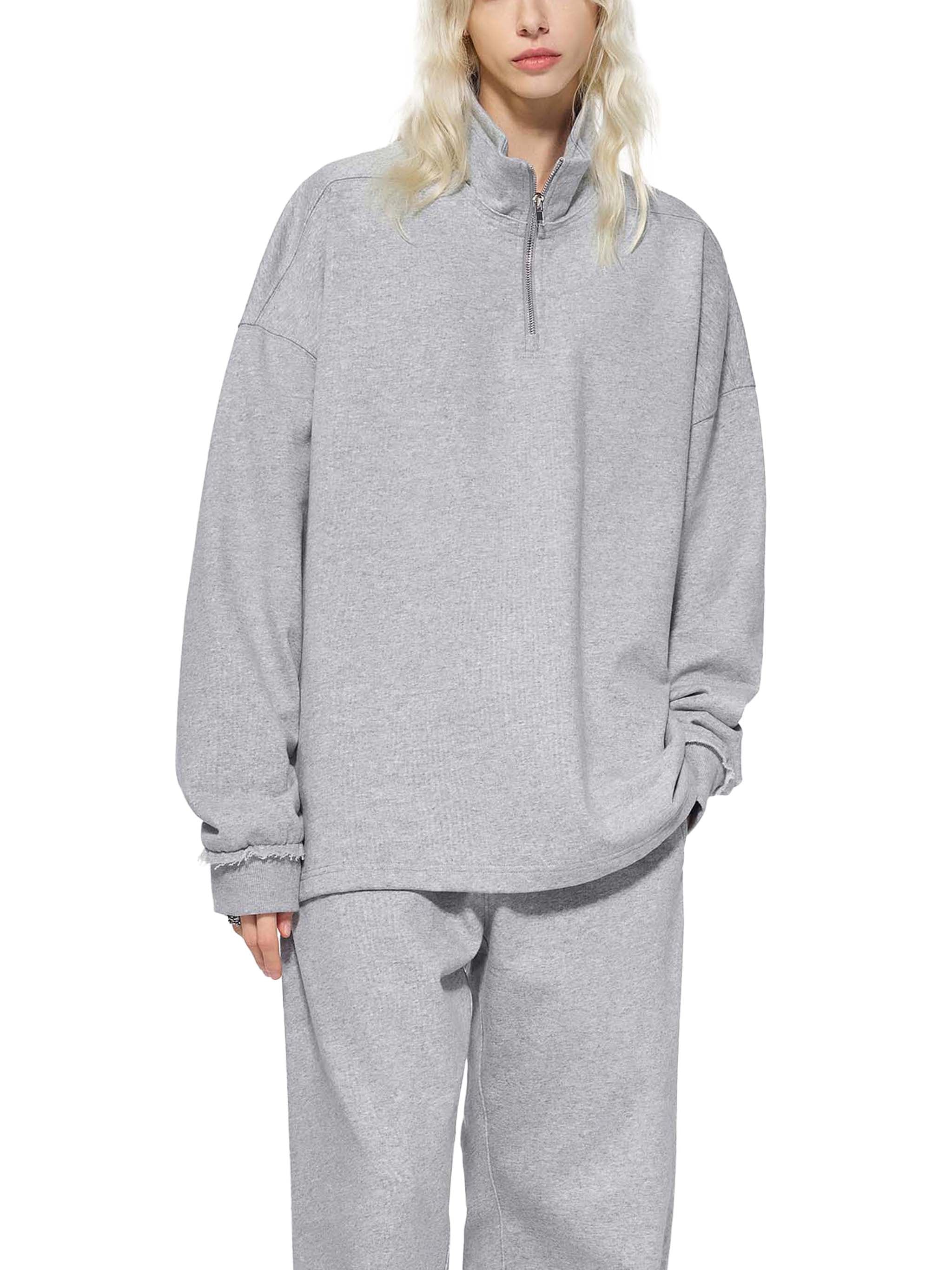 Sweat-shirt polaire à demi-zip