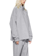 Sweat-shirt polaire à demi-zip