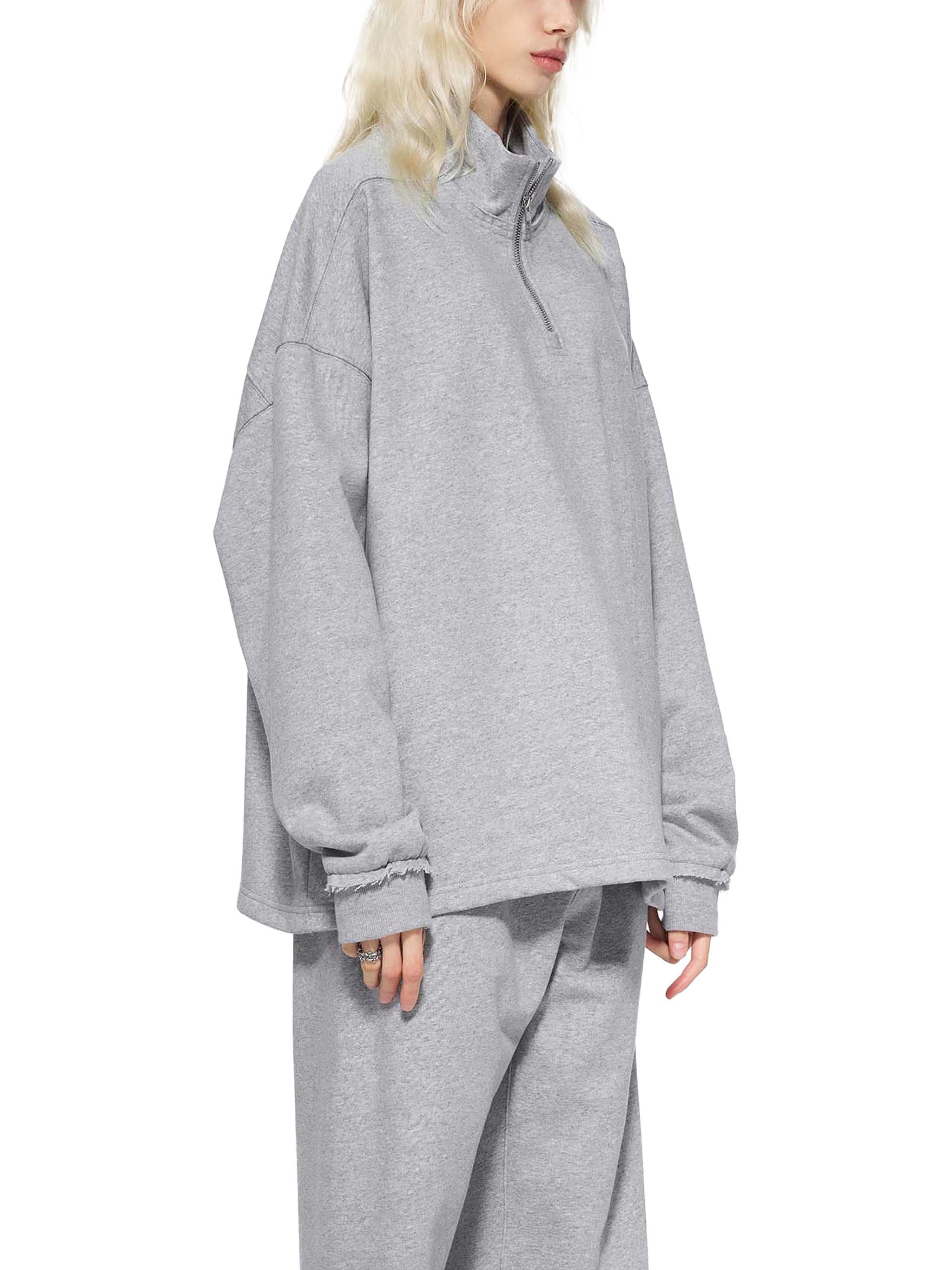Sweat-shirt polaire à demi-zip