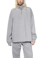 Sweat-shirt polaire à demi-zip