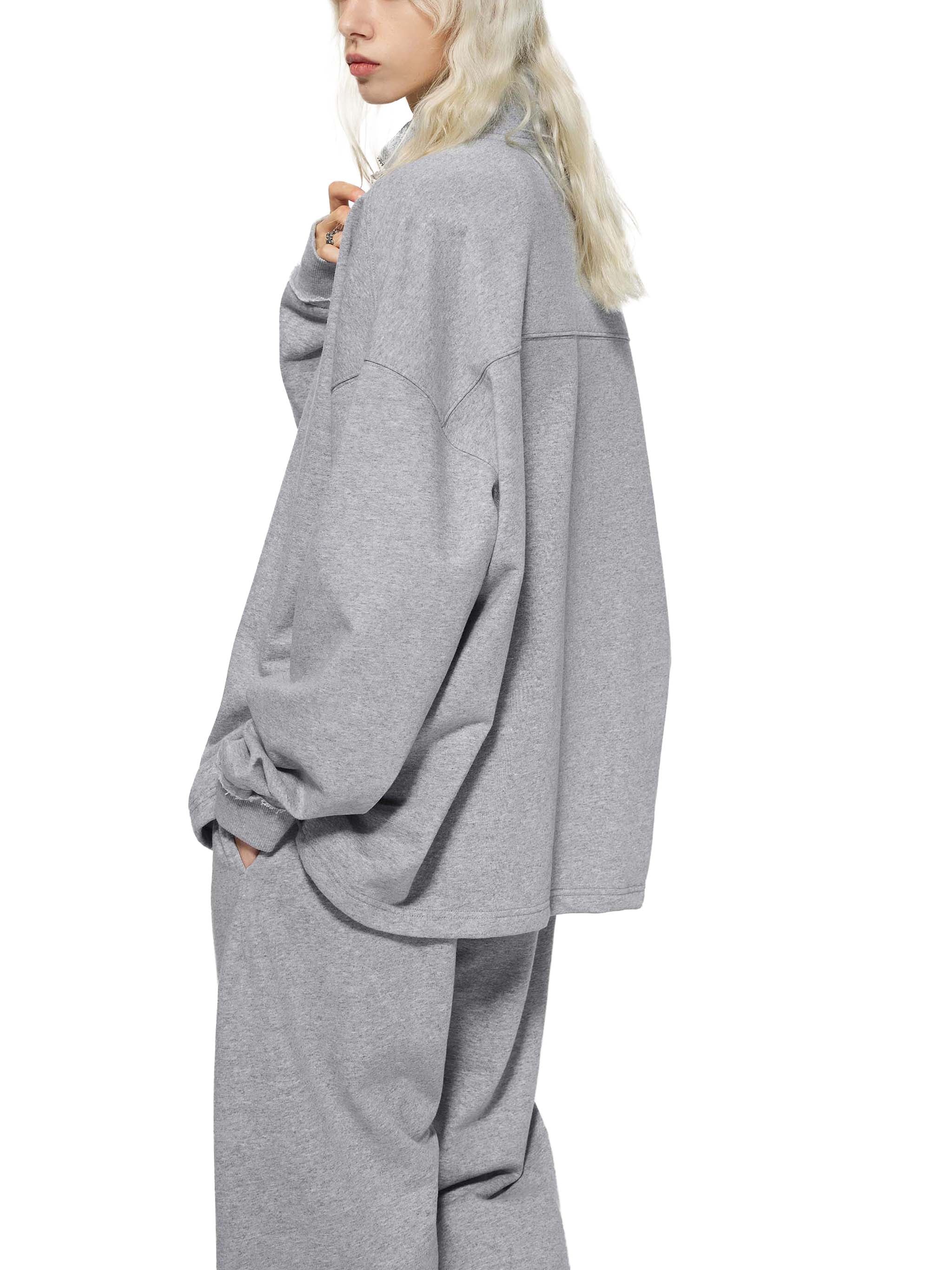 Sweat-shirt polaire à demi-zip