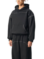 Sweat à capuche polaire à coutures contrastées