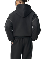 Sweat à capuche polaire à coutures contrastées