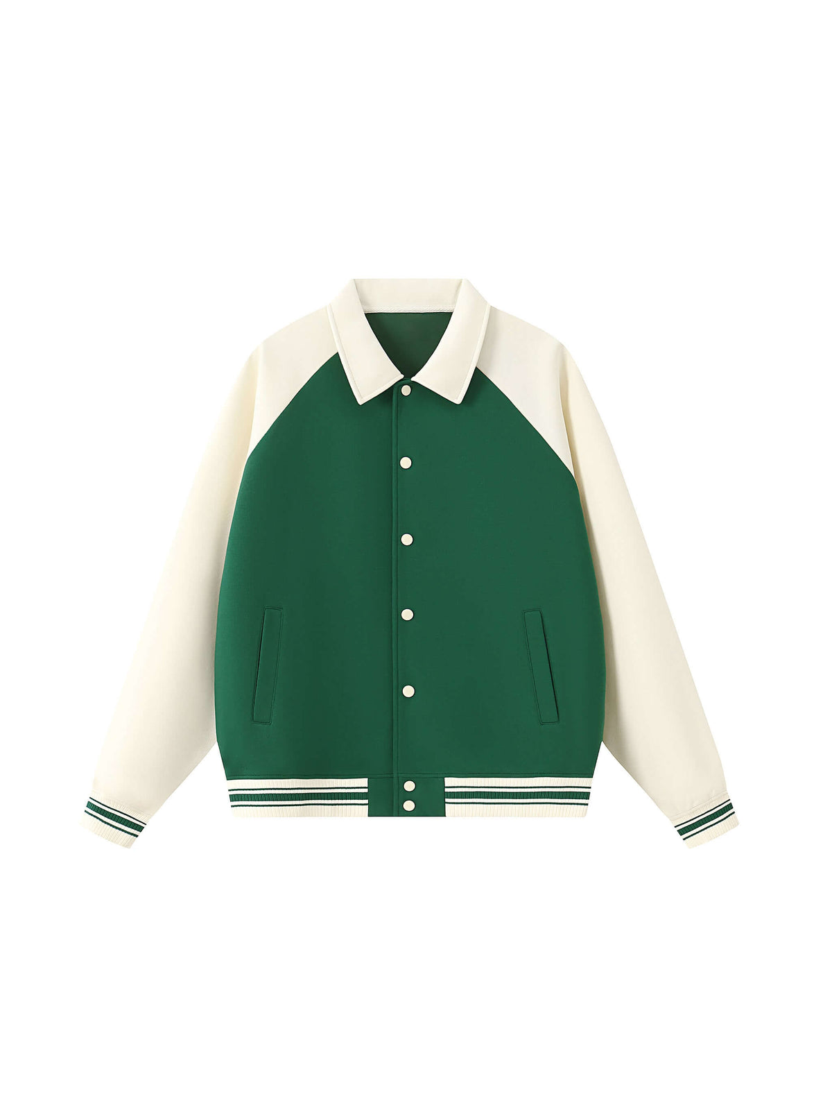veste de baseball raglan contrastée