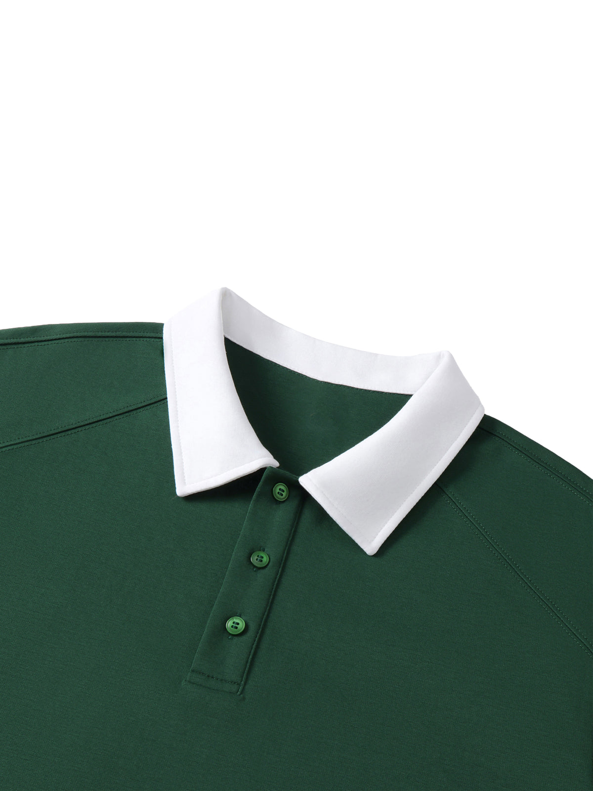 Polo raglan à col contrasté