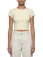 T-shirt cropped femme design bodycon