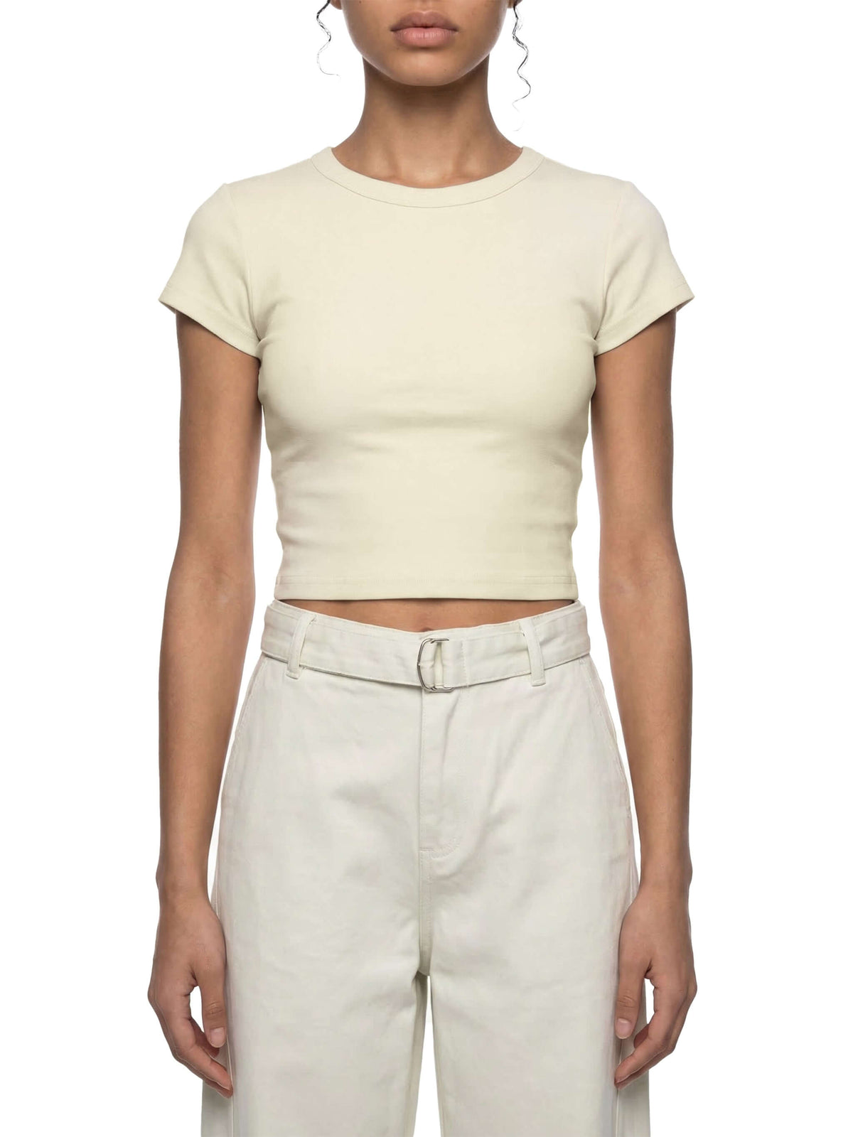 T-shirt cropped femme design bodycon