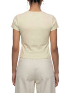 T-shirt cropped femme design bodycon