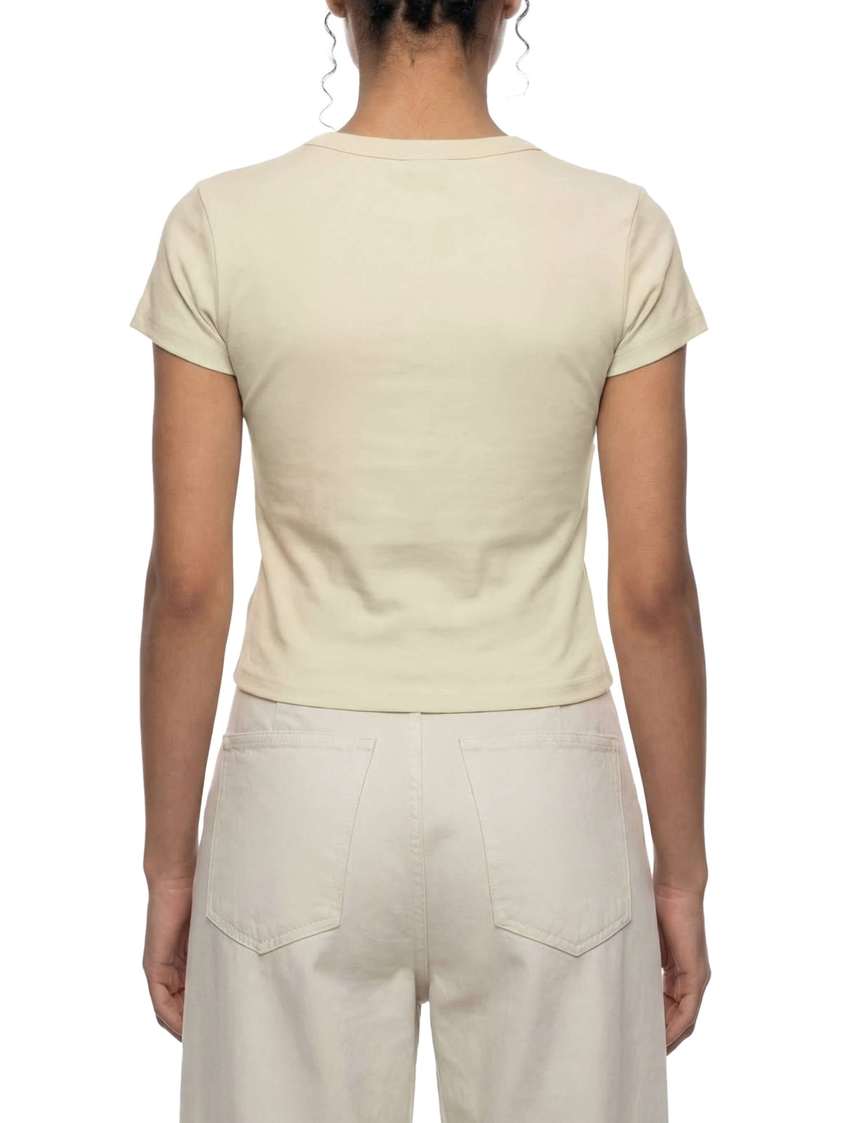 T-shirt cropped femme design bodycon