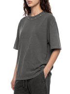 T-shirt boxy délavé clouté unisexe