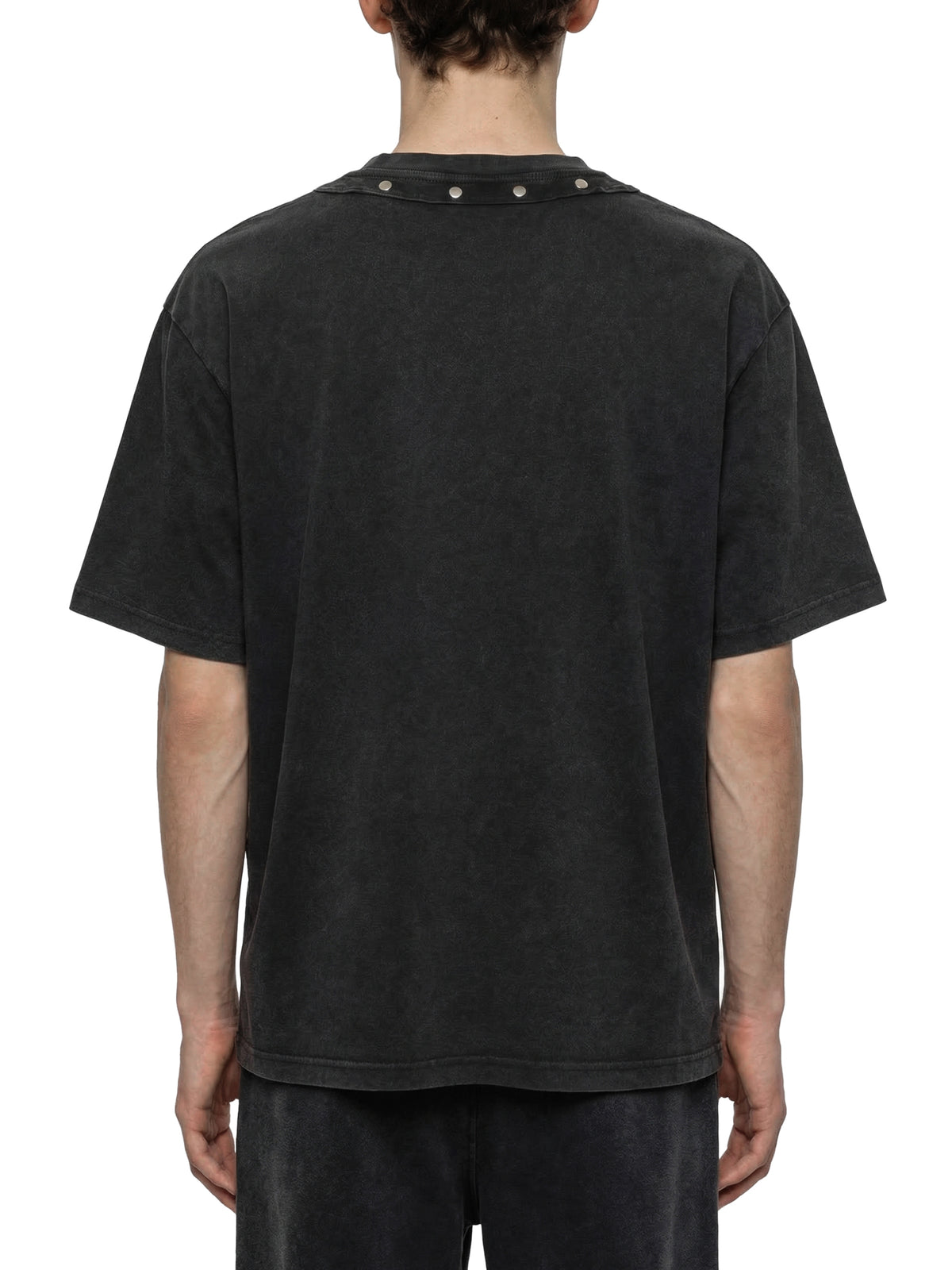 T-shirt boxy délavé clouté unisexe