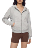Sweat à Capuche Court Zippé : confort & style