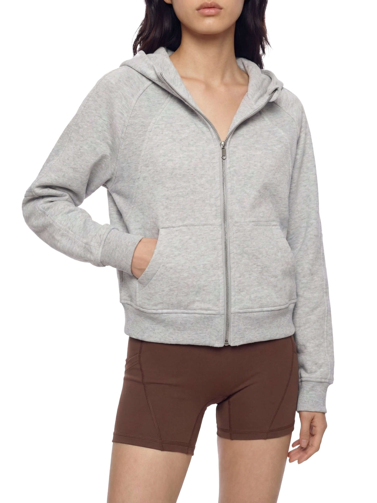 Sweat à Capuche Court Zippé : confort & style