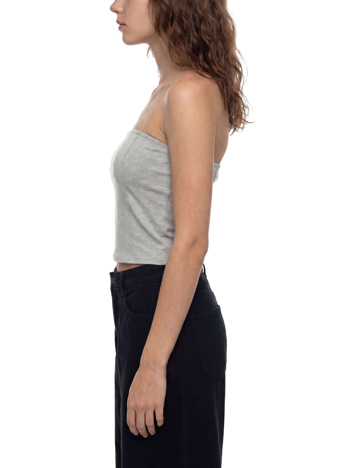 cropped tube top femme