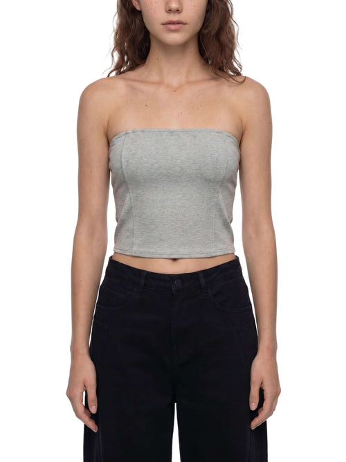 cropped tube top femme